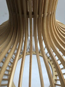 GobekUsa Black White Wood Cage Pendant Light for Living Room