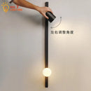 GobekUsa Black/White Wooden Wall Lamp for Minimalist Style Living Spaces