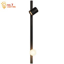 GobekUsa Black/White Wooden Wall Lamp for Minimalist Style Living Spaces