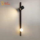 GobekUsa Black/White Wooden Wall Lamp for Minimalist Style Living Spaces