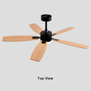 GobekUsa 52" Wood Blade Ceiling Fan with 18W LED Light and Remote Control