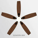 GobekUsa 52" Wood Blade Ceiling Fan with 18W LED Light and Remote Control