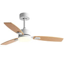 GobekUsa 52" Wood Blade Ceiling Fan with 18W LED Light and Remote Control