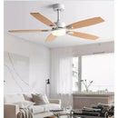 GobekUsa 52" Wood Blade Ceiling Fan with 18W LED Light and Remote Control