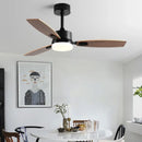 GobekUsa 52" Wood Blade Ceiling Fan with 18W LED Light and Remote Control