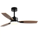 GobekUsa 52" Wood Blade Ceiling Fan with 18W LED Light and Remote Control
