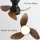GobekUsa 22" Modern Black Ceiling Fan Light with DC Remote Control & LED - Bedroom and Restaurant Use