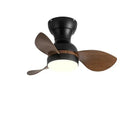 GobekUsa 22" Modern Black Ceiling Fan Light with DC Remote Control & LED - Bedroom and Restaurant Use