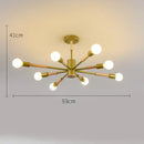GobekUsa LED Wooden Ceiling Lights w/ E27 Bulb for Modern Livingroom & Bedroom