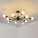 GobekUsa LED Wooden Ceiling Lights w/ E27 Bulb for Modern Livingroom & Bedroom