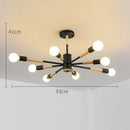 GobekUsa LED Wooden Ceiling Lights w/ E27 Bulb for Modern Livingroom & Bedroom