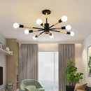 GobekUsa LED Wooden Ceiling Lights w/ E27 Bulb for Modern Livingroom & Bedroom