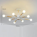GobekUsa LED Wooden Ceiling Lights w/ E27 Bulb for Modern Livingroom & Bedroom