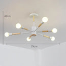 GobekUsa LED Wooden Ceiling Lights w/ E27 Bulb for Modern Livingroom & Bedroom