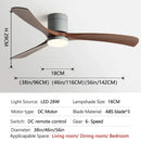 GobekUsa 46" Modern Black Ceiling Fan with Remote Control and LED Light