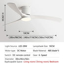 GobekUsa 46" Modern Black Ceiling Fan with Remote Control and LED Light