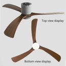 GobekUsa 46" Modern Black Ceiling Fan with Remote Control and LED Light