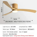 GobekUsa 46" Modern Black Ceiling Fan with Remote Control and LED Light