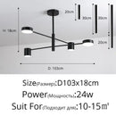 GobekUsa LED Wrought Iron Chandelier for Living Room Bedroom Interior Lighting