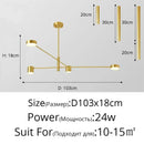 GobekUsa LED Wrought Iron Chandelier for Living Room Bedroom Interior Lighting