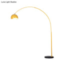 GobekUsa Modern Metal Fishing Rod Floor Lamp with Dome Shade (Black/Yellow)
