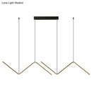 GobekUsa Z-Shaped Metal LED Suspension Light Fixture for Restaurants - Simplicity at Its Best!
