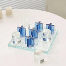 GobekUsa Crystal Chessboard: Elegant Three-dimensional Glass Tray Chess Set