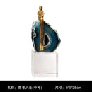 GobekUsa Agate Crystal Golden Sculpture - Modern Home Decor Ornament