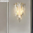 GobekUsa Stylish Blue/Clear Seedy Glass 2-Light Oval Flake Wall Sconce Lamp