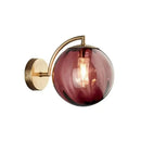 GobekUsa Gold Finish Wall Sconce with Ball Rib Glass Shade - Perfect Bedside Lighting Solution!