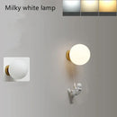 GobekUsa Astronaut Moon Wall Lamp: Modern Minimalist Kids Bedroom Background Light