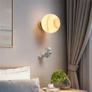 GobekUsa Astronaut Moon Wall Lamp: Modern Minimalist Kids Bedroom Background Light