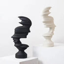 GobekUsa Abstract Human Face Sculpture for Nordic Style Home Decor & Office Handicraft Gift