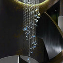 GobekUsa Butterfly Crystal Chandelier for High Ceilings & Staircases