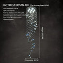 GobekUsa Crystal Butterfly Rotating Chandelier for Modern Light Luxury Villas