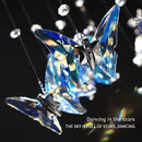 GobekUsa Crystal Butterfly Rotating Chandelier for Modern Light Luxury Villas