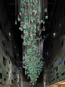 GobekUsa Crystal Cube Pendant Light: Modern Designer Chandelier for Home & Hotel Settings