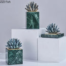 GobekUsa Crystal Flower Marble Base Sculpture: Modern Artwork for Living Room Decor