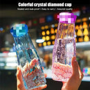 Modern blue diamond water bottle for kitchen and sport travel by Decorbites