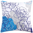Modern blue floral cushion cover set living room decor by Decorbites