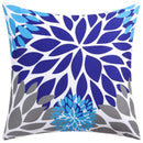 Modern blue floral cushion cover set living room decor by Decorbites