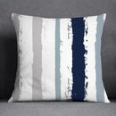 Modern blue geometric floral design pillowcase living room cushion by Decorbites