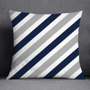 Modern blue geometric floral design pillowcase living room cushion by Decorbites