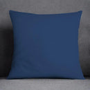 Modern blue geometric floral design pillowcase living room cushion by Decorbites