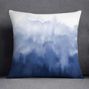 Modern blue geometric floral design pillowcase living room cushion by Decorbites