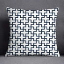 Modern blue geometric floral design pillowcase living room cushion by Decorbites