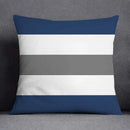 Modern blue geometric floral design pillowcase living room cushion by Decorbites