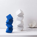 GobekUsa Geometric Square Sculpture Stack Figurine Home Decoration Accessory