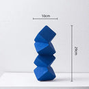 GobekUsa Geometric Square Sculpture Stack Figurine Home Decoration Accessory