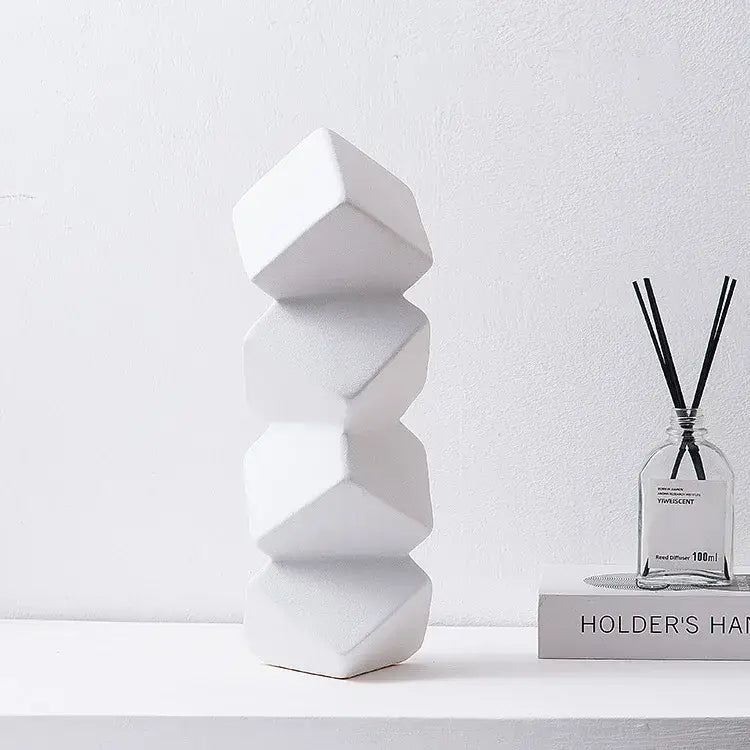 GobekUsa Geometric Square Sculpture Stack Figurine Home Decoration Accessory, photo 4 of 11